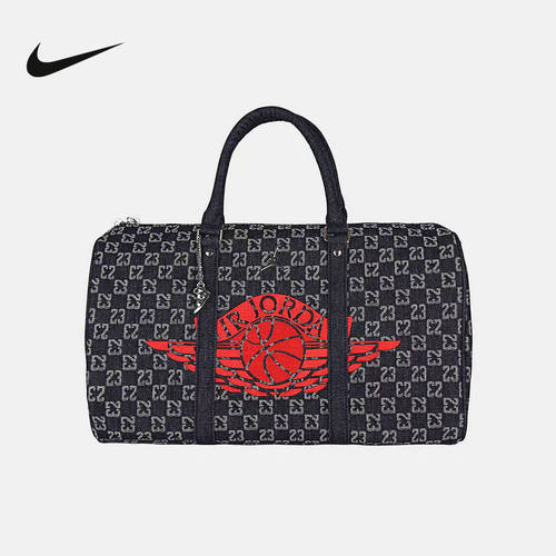 NIKE耐克男女包行李包JORDNA飞翼图案印花单肩包手拎包IW1552-455