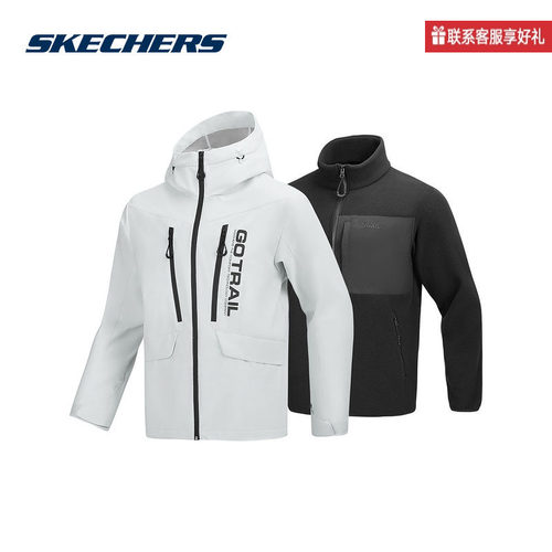 斯凯奇运动2025春男梭织外套 P125M059-053A