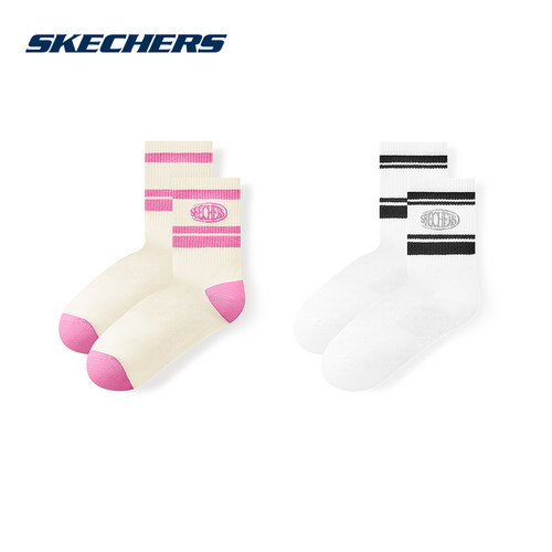 斯凯奇运动2025秋女中筒袜 L125W101-05T1