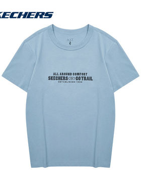 斯凯奇运动2025秋男短袖针织衫 L324M005-0216