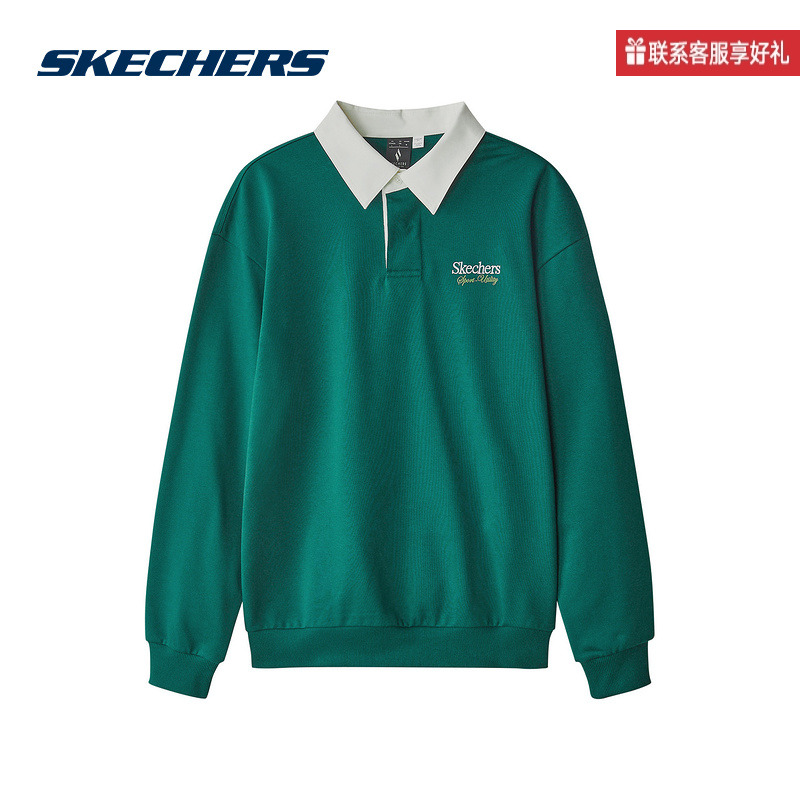 斯凯奇运动2025秋男针织套头卫衣 L324M023-00XW