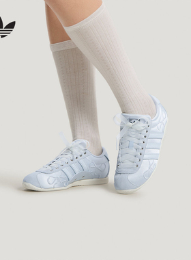 Adidas阿迪达斯三叶草女ANFU休闲经典复古薄底T头鞋板鞋HQ5199