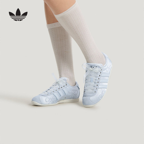 Adidas阿迪达斯三叶草女ANFU休闲经典复古薄底T头鞋板鞋HQ5199