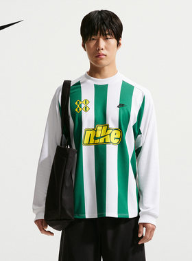 NIKE耐克夏季秋衣新款男子上衣宽松休闲提花长袖针织衫II4366-365