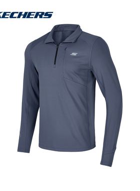 斯凯奇运动2025冬男长袖T恤衫 P424M004-022C