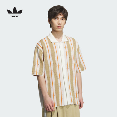 adidas阿迪达斯官方运动2025秋男短袖衬衫 KE5834