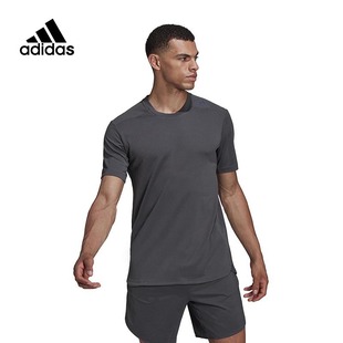 男子圆领短袖 休闲夏季 2023新款 Adidas阿迪达斯正品 运动T恤HC4226