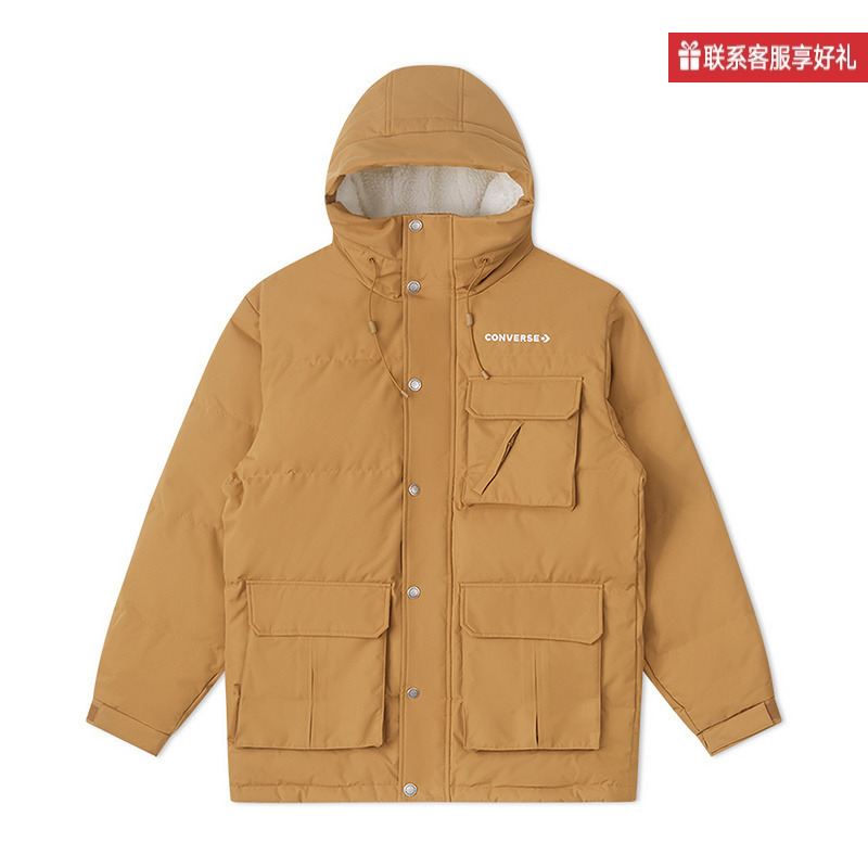 converse匡威男女2025冬季多口袋连帽保暖羽绒服外套10026917-A02
