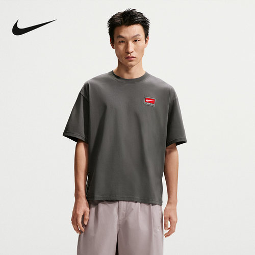 耐克NIKE2026夏季男子休闲运动上衣宽松舒适棉短袖T恤II4380-068