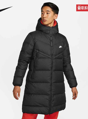 Nike耐克男子冬新款外套防风保暖连帽长款羽绒服FB8180-010