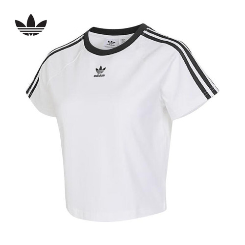 adidas阿迪达斯官方运动2025夏女短袖T恤 JC8704