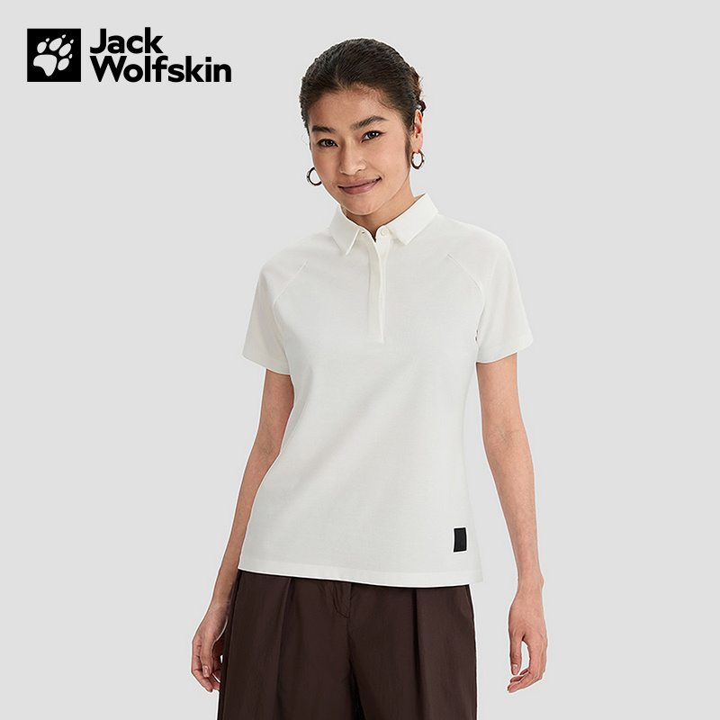 JACKWOLFSKIN狼爪运动户外2025S/S女POLO衫 A63725-5488