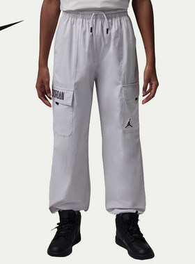 NIKE耐克JORDAN大童工装长裤夏新款男童机能风梭织锥形IW1466-078