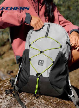 Skechers斯凯奇男女款岚霖登山包轻便减负休闲双肩露营包P225U012
