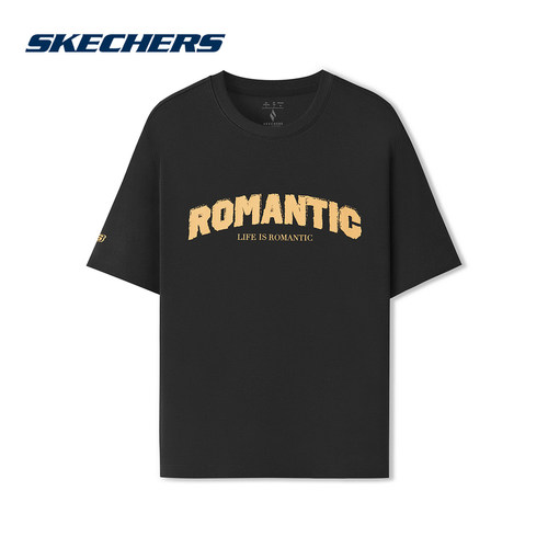 Skechers斯凯奇男女同款百搭复古T恤衫2026夏休闲短袖衫 L226U016