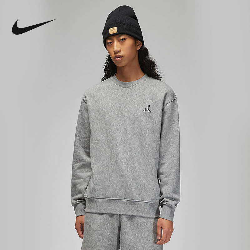 NIKE耐克卫衣男装2025春季款AJ飞人篮球运动加绒套头衫DQ7521-010