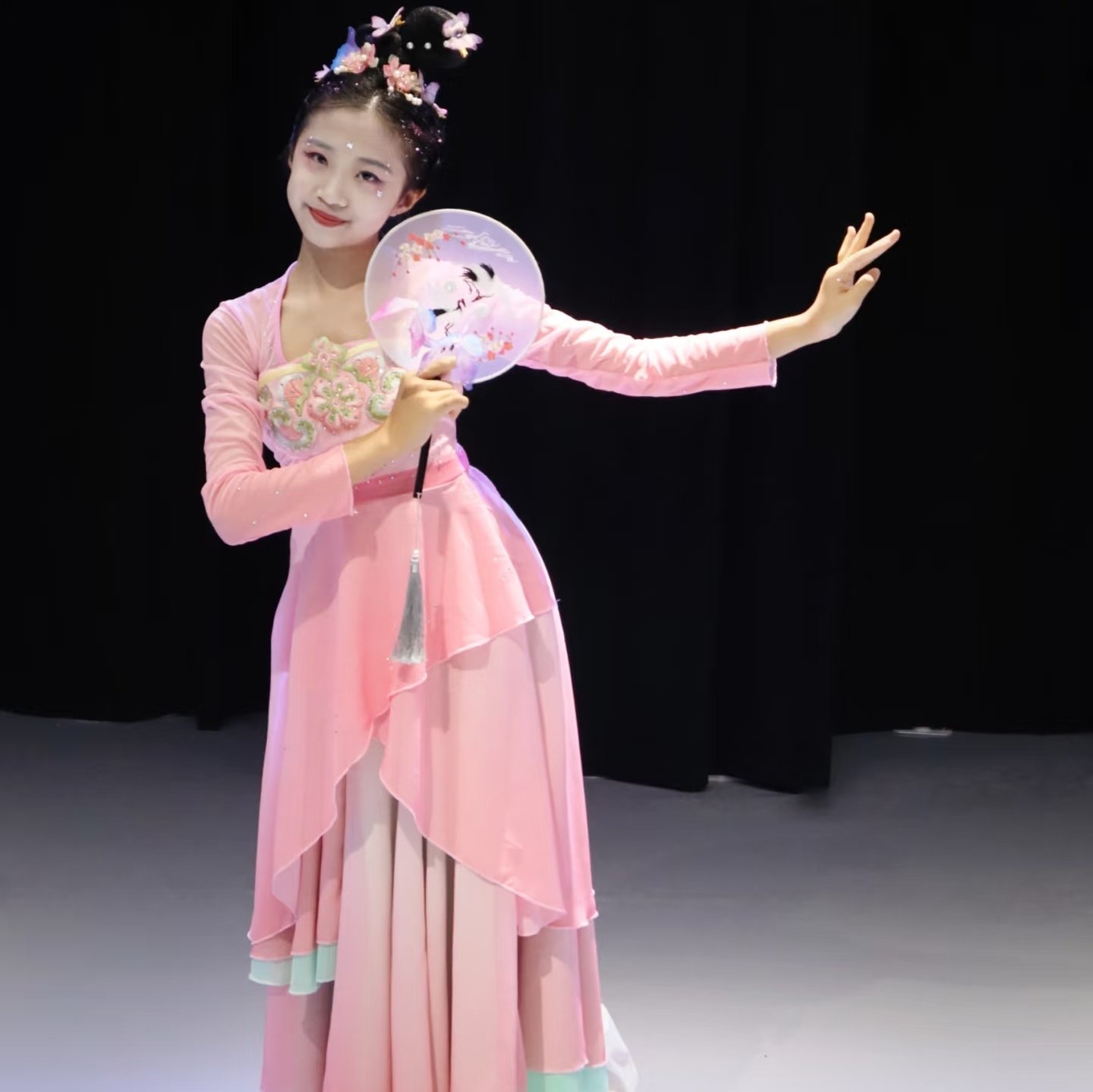 儿童江南可采莲舞蹈服古典舞和风蝶语演出服蝶梦云水乡玉蝶幽香