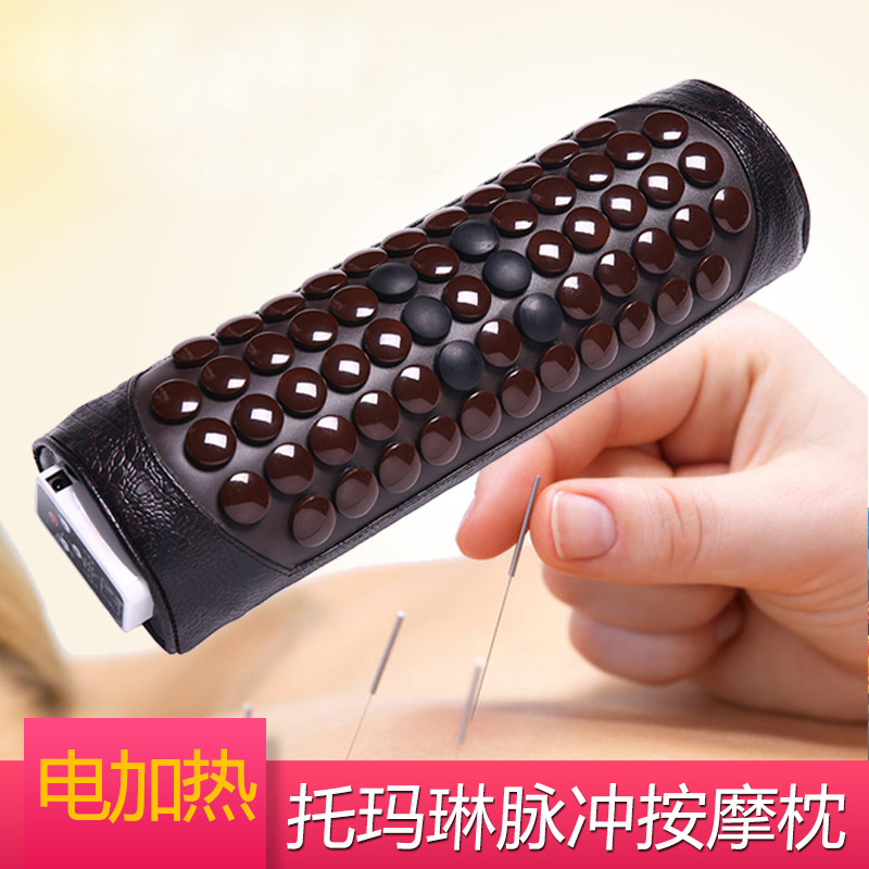 电磁脉冲颈部按摩脖子神器锗石按摩仪多功能托玛琳电加热枕头热敷