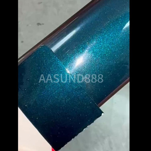 水晶钻石蓝绿微渐变汽车公路自行车车架改色AASUND特效漆水滴轮漆