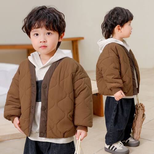 儿童卡通棉服秋冬加绒中