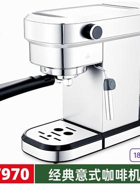 15bar半自动意式泵式咖啡机高压蒸汽打奶泡全不锈钢咖啡机带表