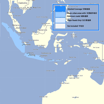 Garmin佳明 印度尼西亚/印尼/Indonesia 城市道路GPS导航详细地图