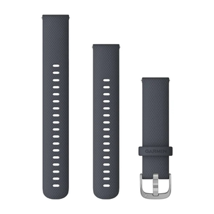 佳明GarminMove 3/Luxe/Style Venu灰蓝色硅胶腕表带银色表扣20mm