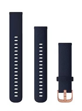 佳明GarminActive S GarminMove 3S 海军蓝硅胶表带玫瑰金扣18mm
