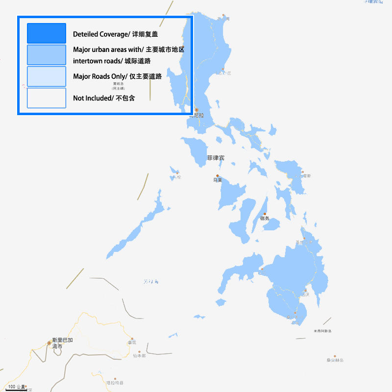 Garmin佳明 高明 菲律宾/Philippines 城市道路GPS导航详细地图
