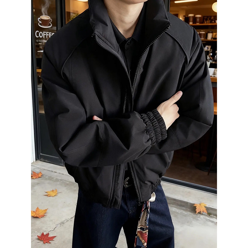 高街棉服男款冬季加厚高级感痞帅美式棉衣外套冬装立领羽绒面包服