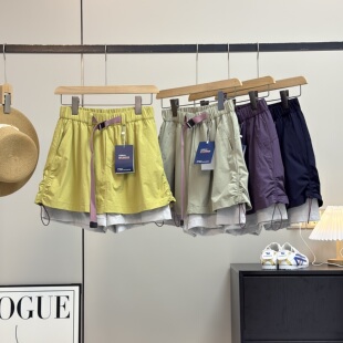 运动徒步A字裙裤 户外山系 春夏松紧高腰轻薄透气速干防走光短款