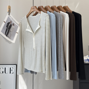 长袖 莱塞尔羊毛醋纤柔软亲肤针织打底衫 T恤女 性价比王 大厂订单