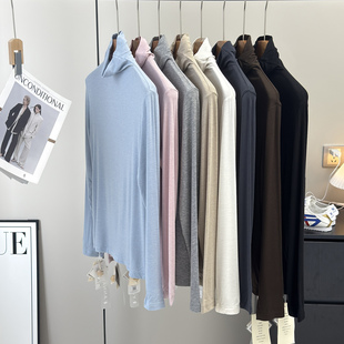 秋冬bi入软糯亲肤莱尔羊毛醋酸高领打底衫 渠道猛货 人手两件