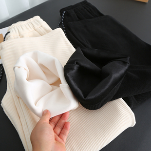 大厂订单！秋冬灯芯绒加绒宽松慵懒减龄垂坠加后直筒阔腿休闲裤