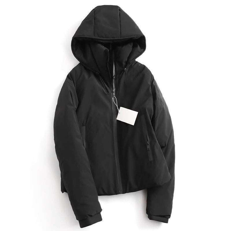 防风压胶拉链连帽加厚保暖棉服