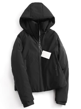 西班牙风格~Z系の防风压胶拉链连帽棉服加厚保暖夹克短外套棉衣