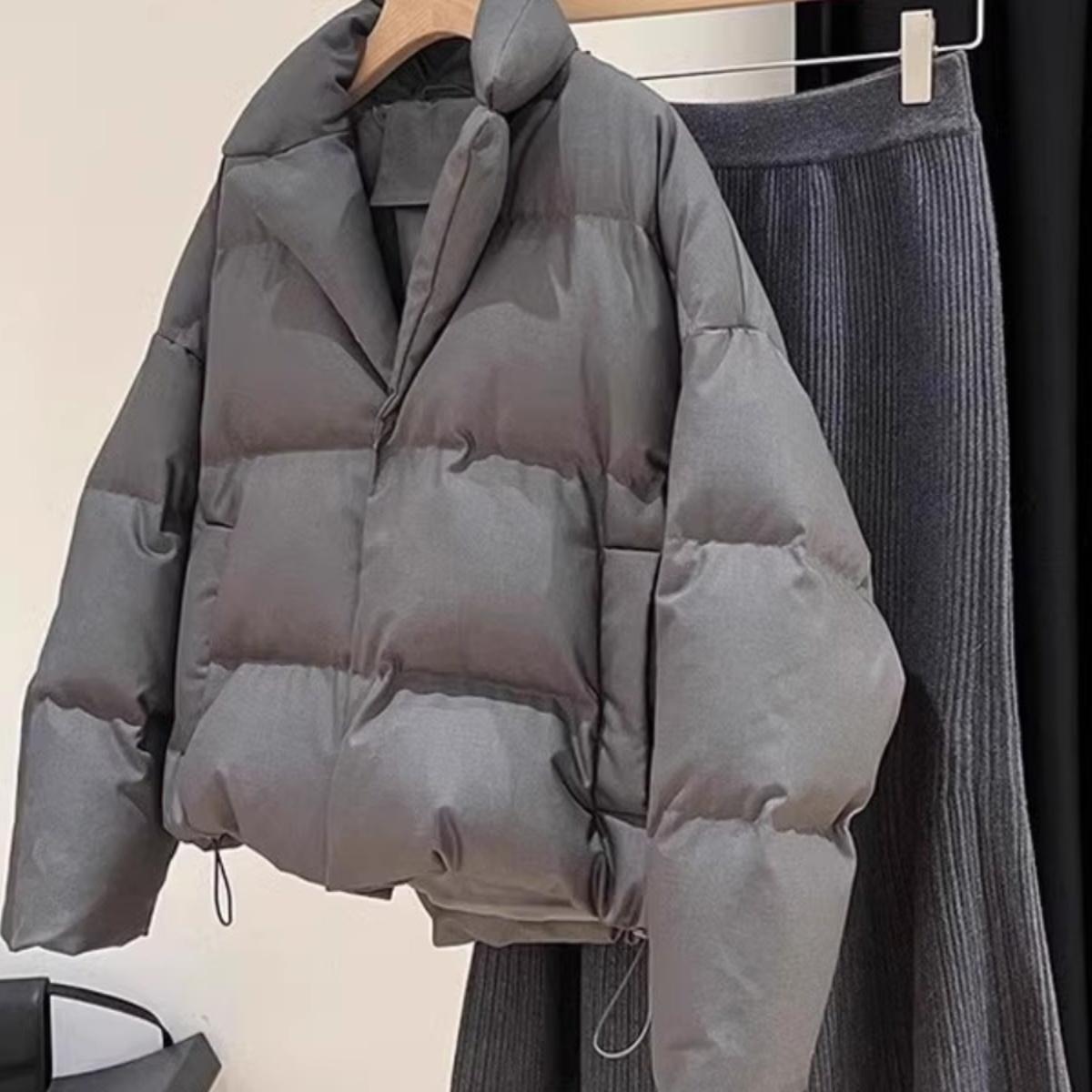 90鹅绒蓬松保暖老钱风宽松羽绒服