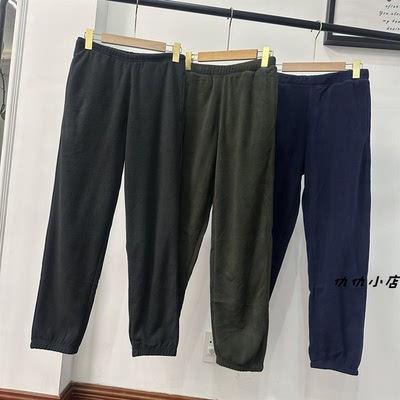 仇仇家！男女同款秋冬双面摇粒绒加绒舒适保暖束脚休闲裤473318