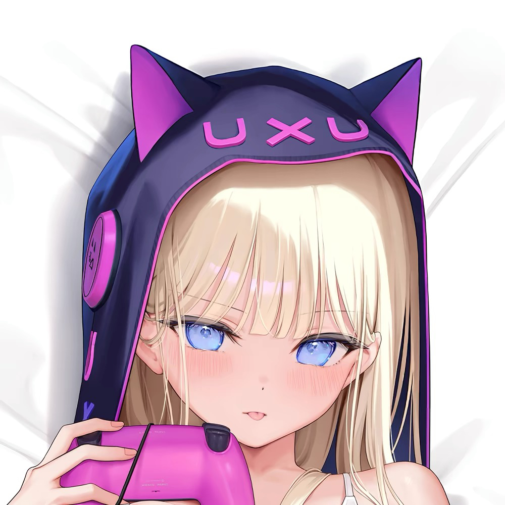 C105 mignon こもり 妹シロ 游戏女孩金发动漫二次元等身抱枕套