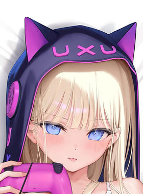 C105 mignon こもり 妹シロ 游戏女孩金发动漫二次元等身抱枕套