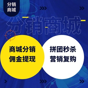 二三级分销商城源码定制开发二维码裂变分销小程序H5源码部署搭建