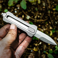 Titanium alloy EDC knife, multi-functional portable D2 steel pocket knife, sliding knife, window-breaking tool, quick-release DIY tool knife thumbnail 3