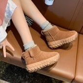 TGG团呱呱雪地靴女2025新款 棉鞋 爆款 U加绒保暖防寒滑厚底中筒冬季