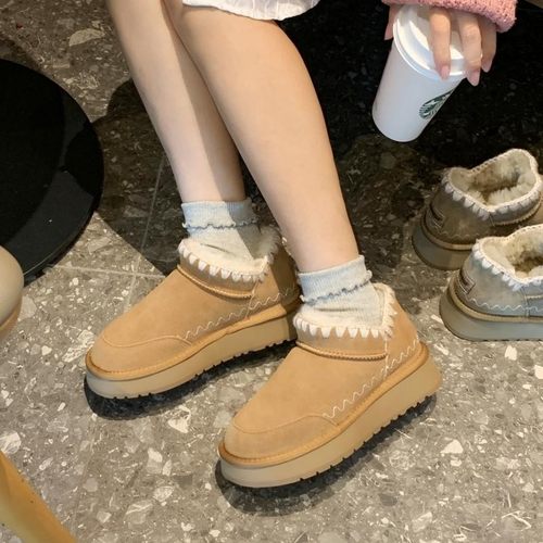 TGG团呱呱雪地靴女款新款U棉鞋