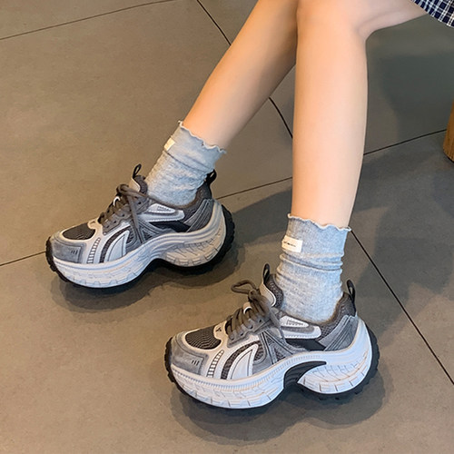 YOUNGER LURE【加绒】百搭保暖老爹鞋ins潮厚底增高休闲运动鞋女