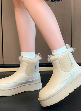 TGG团呱呱雪地靴女款2025新款冬季爆款加绒保暖防寒滑厚底冬季棉