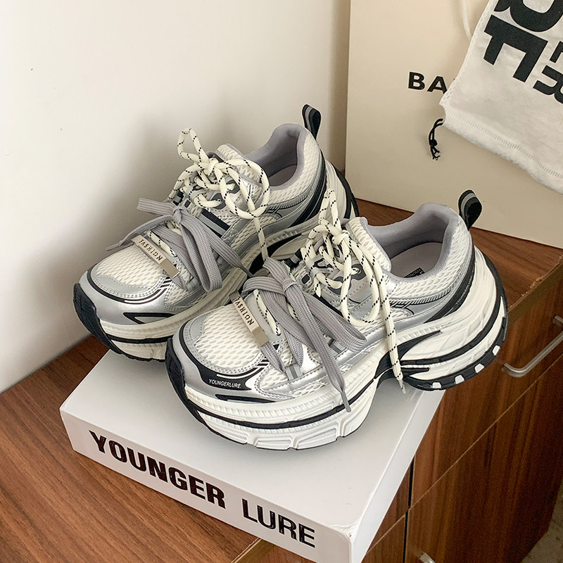 YOUNGER LURE老爹鞋女款2026新款今年流行爆款小个子运动厚底增高