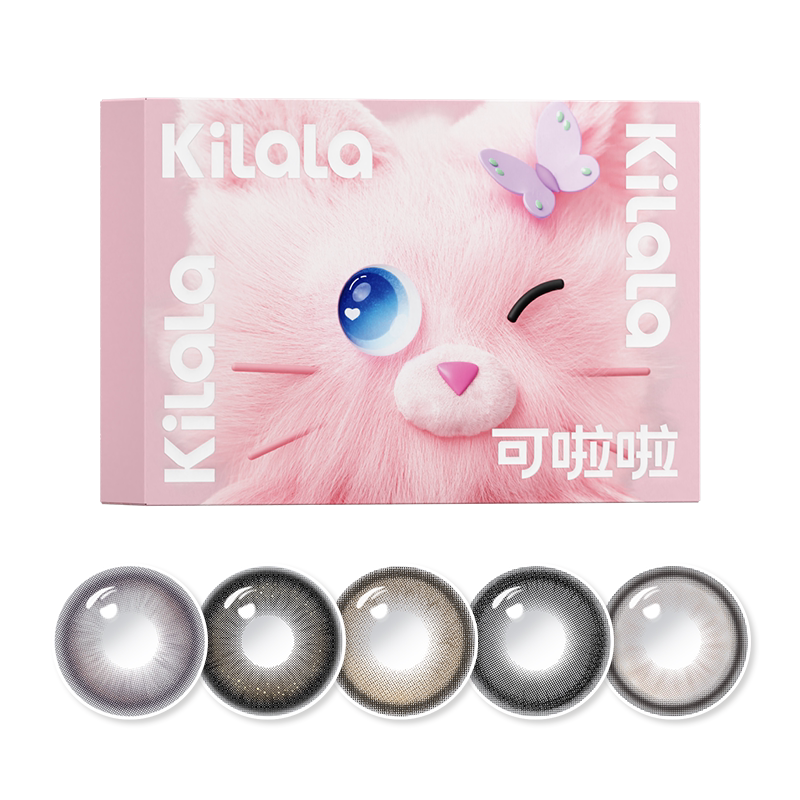 可啦啦毛绒派对美瞳隐形眼镜直径半年抛kilala正品