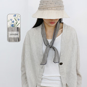 饮水鸟25年春夏100%亚麻领巾丝巾柔软文艺百搭细腻亲肤