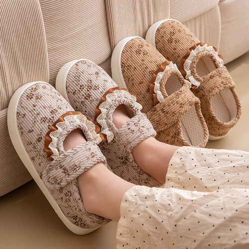 月子鞋夏薄款防滑厚软底包跟室内家居透气产妇产后孕妇月子鞋春秋
